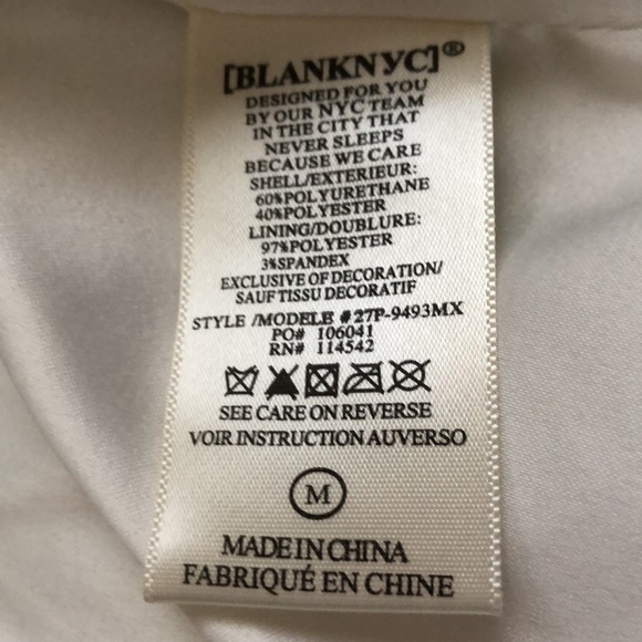 NWT Blanknyc White Embroider Leather Jacket Size M - Picture 10 of 14